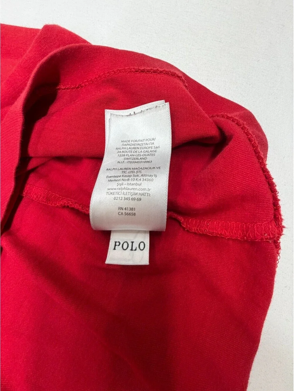 Polo Ralph Lauren Boy's T-Shirt Short Sleeve Cotton Colorblock Size S Red Blue